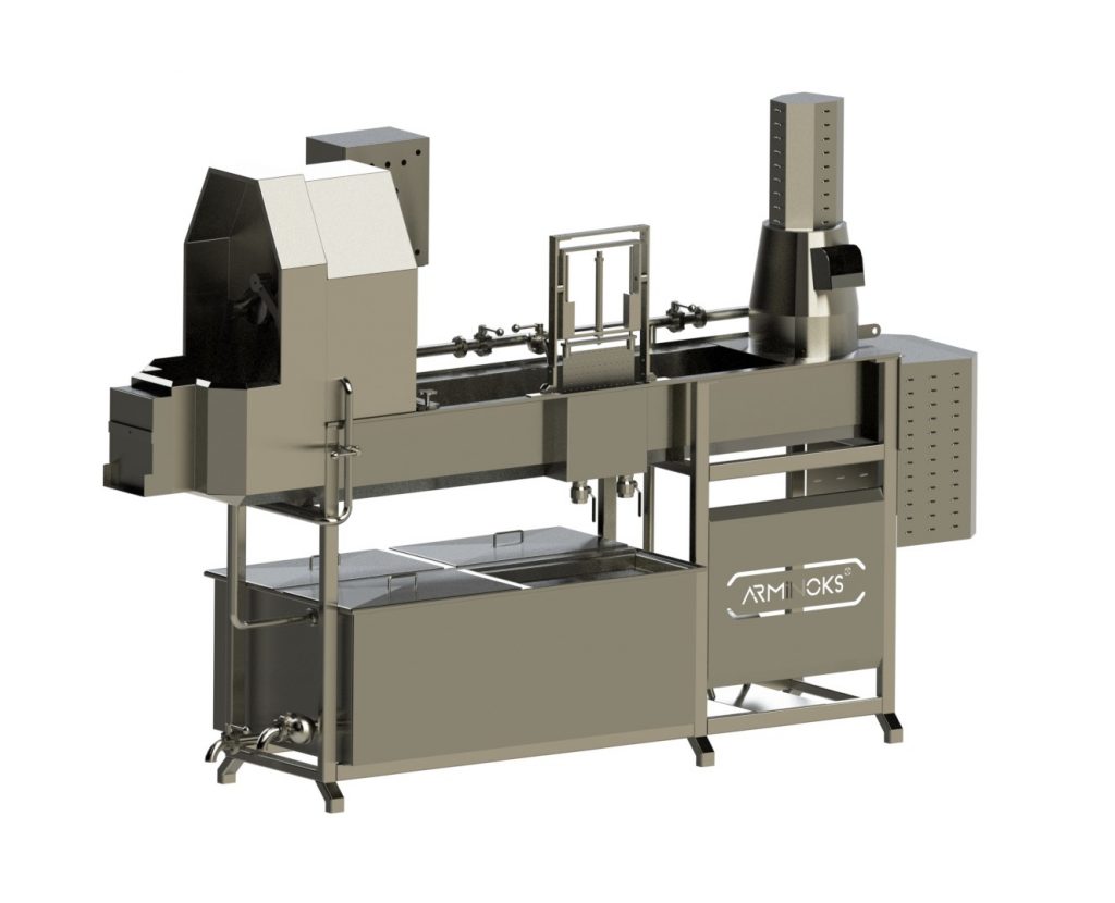 Hot-Water Cheese Cooker and Stretching Machine
